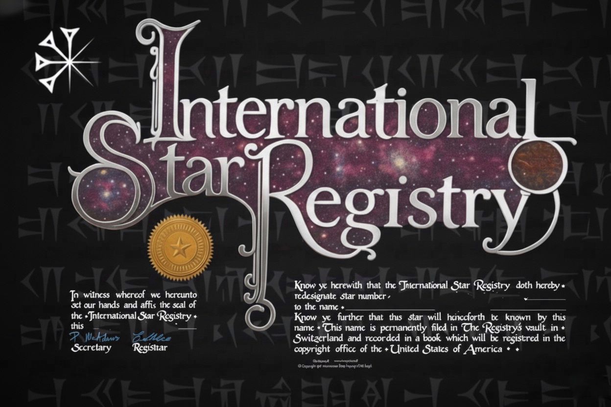 Star Registry Certificate
